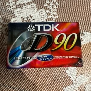 TDK D90 High Output Type I Audio Cassette Tape New‎ Sealed Dynamic Performance